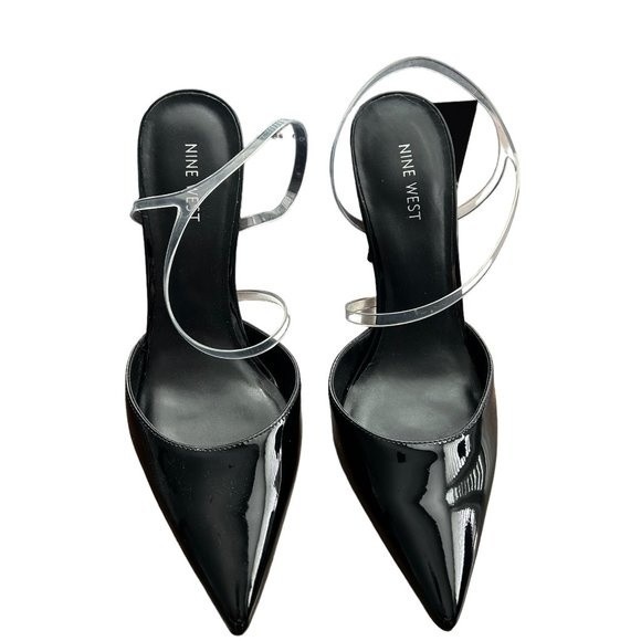 NIB Nine West Foe Clear Back Pump Heels Size 11 - Picture 6 of 8